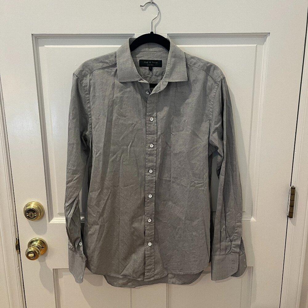 Rag & Bone New York Men's Button-Up Shirt - Size 16
